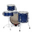 Premier Artist Heritage Blue Pearl drum kit viewed from an alternate front angle