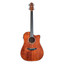 Crafter HD100-CE-BR cutaway acoustic-electric guitar in brown shown in full front view