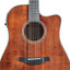 Close-up detail of the Crafter HD100-CE-BR acoustic-electric guitar