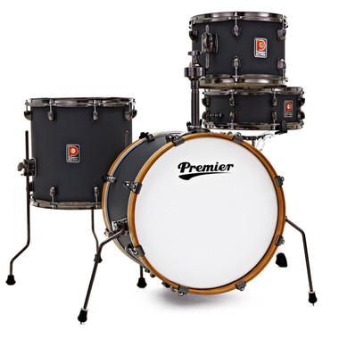 Premier Artist Heritage PAH18-4SPPHA four-piece shell pack in Phantom Ash — full kit front view