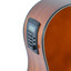 Close-up of the Crafter HD250-CE-BRS preamp panel with built-in chromatic tuner and tone controls