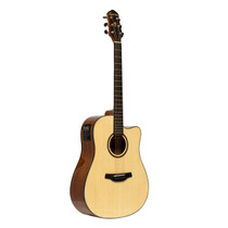 Crafter HD250-CE-N cutaway dreadnought acoustic-electric guitar in natural finish full front view