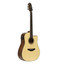 Crafter HD250-CE-N guitar angled full-body view showing spruce top and cutaway