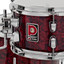 Close-up of the Deco style tension lugs on a Premier Artist Heritage PAH20-4SPBUW drum shell