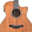 Close-up detail of the Crafter HG100-CE-BR guitar body and cutaway
