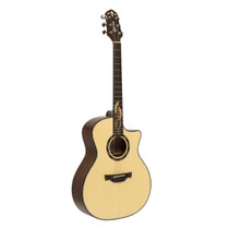 Crafter SM G-MAHO CE acoustic-electric guitar front view in natural finish