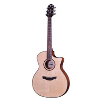 Crafter SR G-MAHO CE cutaway grand auditorium acoustic-electric guitar front view in natural finish