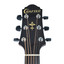 Detail of the Crafter HG250-CE-BR preamp panel with tone controls and tuner