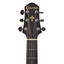 Close-up of the Crafter HG250-CE-N spruce top and wood inlay rosette