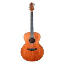 Crafter HJ100-BR jumbo acoustic guitar in brown satin finish front view
