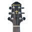 Close-up detail of the Crafter HJ250-BRS spruce top wood-inlay rosette and rosewood bridge