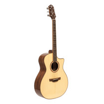 Crafter STG G16CE PRO acoustic-electric guitar full front view in natural high-gloss finish