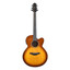Crafter HJ250-CE-BRS jumbo acoustic-electric guitar in brown sunburst front view