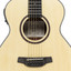 Close-up of the Crafter HM100E-N EboTech bridge and compensated Tusq saddle