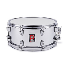Premier Artist 14 x 6.5 chrome steel snare drum front hero view