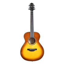 Crafter HM250 Silver Series mini 3/4 acoustic guitar in brown sunburst front view