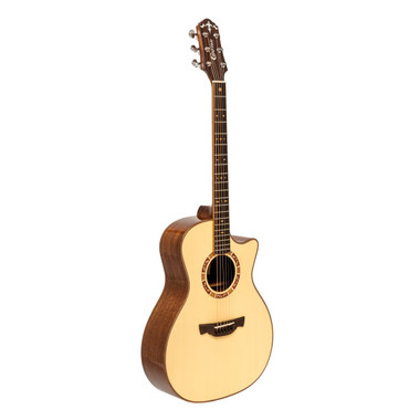 Crafter STG T16CE PRO cutaway orchestra acoustic-electric guitar in natural finish front view
