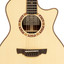 Close-up of the Crafter STG T16CE PRO rosewood bridge and compensated saddle