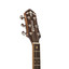 Crafter STG T16CE PRO headstock detail with mother of pearl logo and chrome machine heads