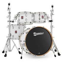 Premier PEX20-4SPDWS Elite Series four-piece shell pack in Walnut Satin Burst front view