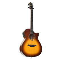Crafter HT250-CE-BRS orchestra acoustic-electric guitar in brown sunburst front view
