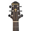 Detail view of the Crafter HT250-CE-BRS preamp with built-in chromatic tuner controls