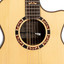 Angled full view of the Crafter STG T22CE PRO cutaway orchestra body