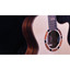 Close-up detail of the Crafter STG T22CE PRO cutaway and white body binding