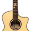 Close-up of the Crafter WF G-MAHO CE rosette with abalone and Indonesian rosewood inlay