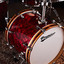 Premier Artist Heritage Burgundy Pearl drum kit viewed from the front on stage