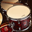 Premier Artist Heritage PAH18-4SPBUW four-piece kit in Burgundy Pearl in a live setting