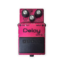 Boss DM-2 Analog Delay Pedal Sticker – Vintage 1980s Pink Delay Stompbox – view 1