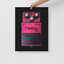 Boss DM-2 Analog Delay Pedal Poster – Vintage 1980s Pink Delay Stompbox – view 2