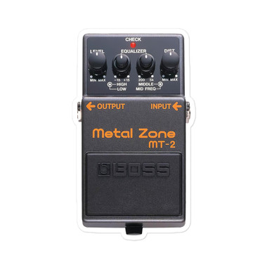 Boss Metal Zone MT-2 Distortion Pedal Sticker – Classic Metal Guitar Stompbox – view 1