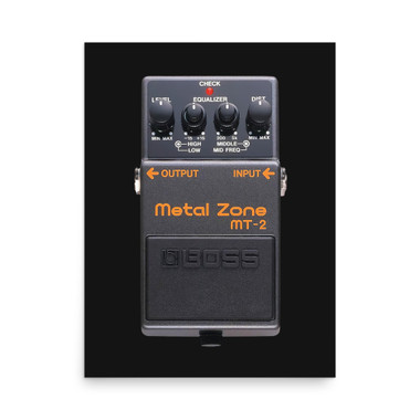 Boss Metal Zone MT-2 Distortion Pedal Poster – Classic Metal Guitar Stompbox – view 1