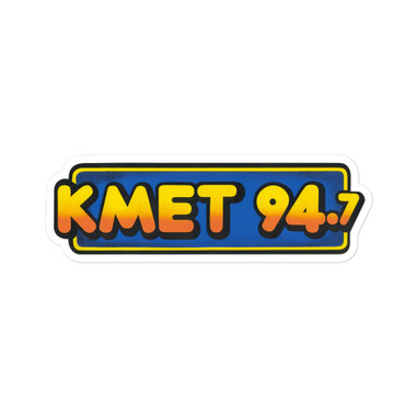 KMET 94.7 FM Los Angeles Sticker – Vintage 1970s–80s Rock Radio Logo – view 1