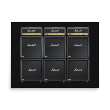 Marshall JCM800 Full Stack Poster – Classic Rock Guitar Amp Wall – view 1