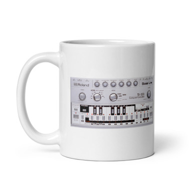 Roland TB-303 Bass Line Synthesizer Coffee Mug – Acid House Silver Box – view 1