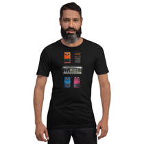 Vintage Boss Pedal Collection T-Shirt – DS-1, HM-2, RE-201 Space Echo, BD-2, DM-2 – view 1