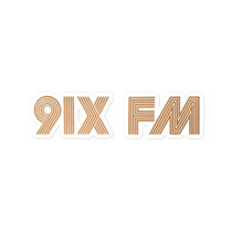 91X FM San Diego Sticker – Vintage Alternative Rock Radio Sticker Logo – view 1