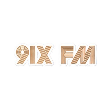 91X FM San Diego Sticker – Vintage Alternative Rock Radio Sticker Logo – view 1