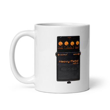 Boss HM-2 Heavy Metal Distortion Pedal Coffee Mug – Swedish Chainsaw Death Metal Stompbox – view 1