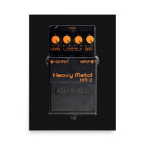Boss HM-2 Heavy Metal Distortion Pedal Poster – Swedish Chainsaw Death Metal Stompbox – view 1