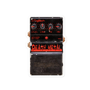 DigiTech Death Metal Distortion Pedal Sticker – Red Grim Reaper High-Gain Stompbox – view 1