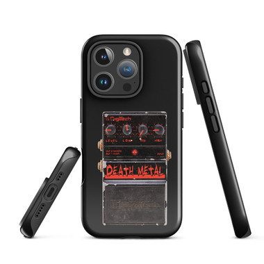 DigiTech Death Metal Distortion Pedal iPhone Case – Red Grim Reaper High-Gain Stompbox (Tough, iPhone 14–17) – view 1