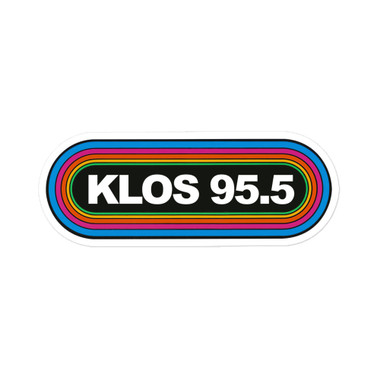 KLOS 95.5 FM Los Angeles Sticker – Vintage Classic Rock Radio Logo – view 1