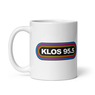 KLOS 95.5 FM Los Angeles Coffee Mug – Vintage Classic Rock Radio Logo – view 1