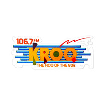 KROQ 106.7 FM Los Angeles Sticker – Vintage 1980s New Wave Radio Logo – view 1