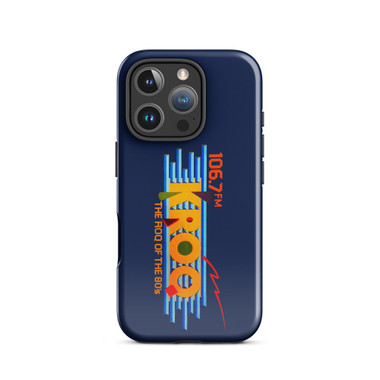 KROQ 106.7 FM Los Angeles iPhone Case – Vintage 1980s New Wave Radio Logo (Tough, iPhone 14–17) – view 1