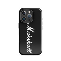 Marshall Script Logo iPhone Case – Classic Beveled Amp Badge (Tough, iPhone 14–17) – view 1